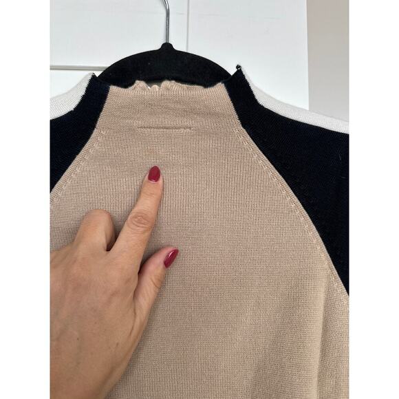 Hanna Andersson Boys 130 Tan Color Block 100% Cotton Knit 1/4 Zip Sweater. EUC - Picture 9 of 10